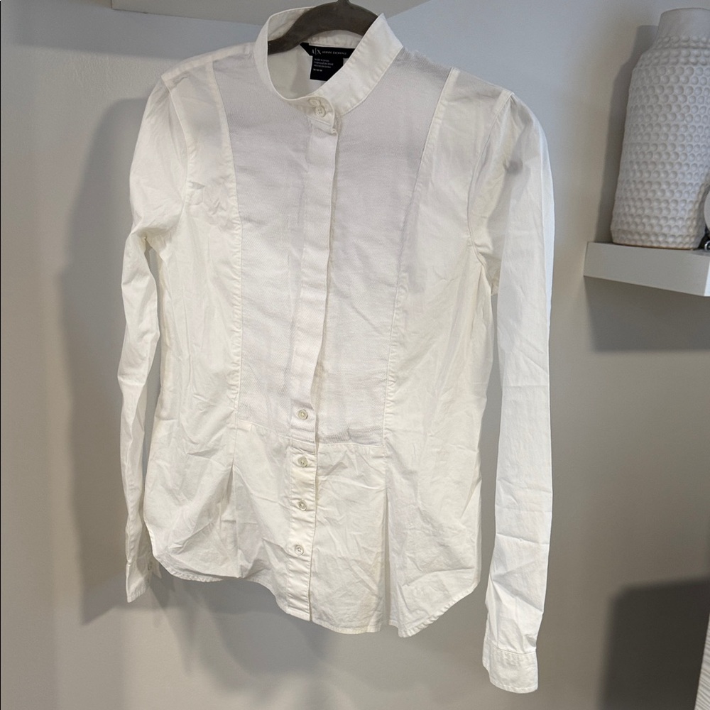 A/X Armani Exchange Classic White Button-Up Shirt